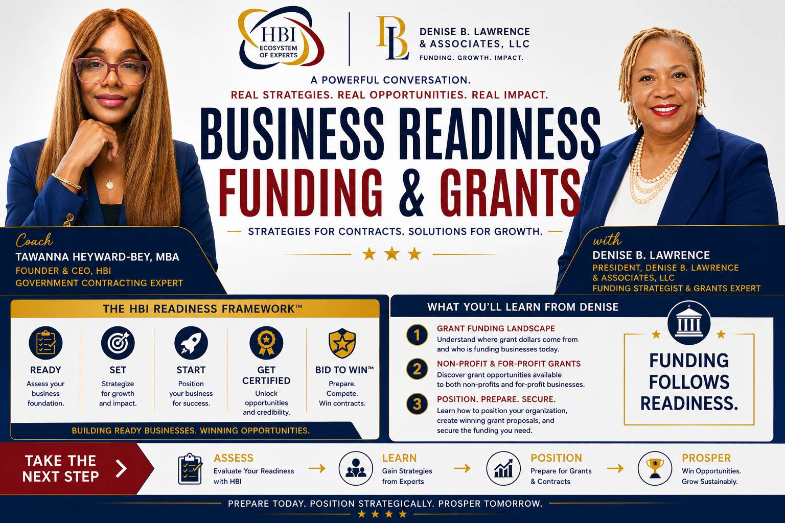 Business Readiness, Funding and Grants with Tawanna Heyward-Bey and Denise B. Lawrence